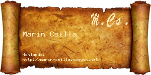 Marin Csilla névjegykártya